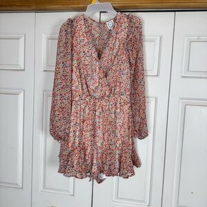 NWT Blue Rain Multicolor Floral Romper